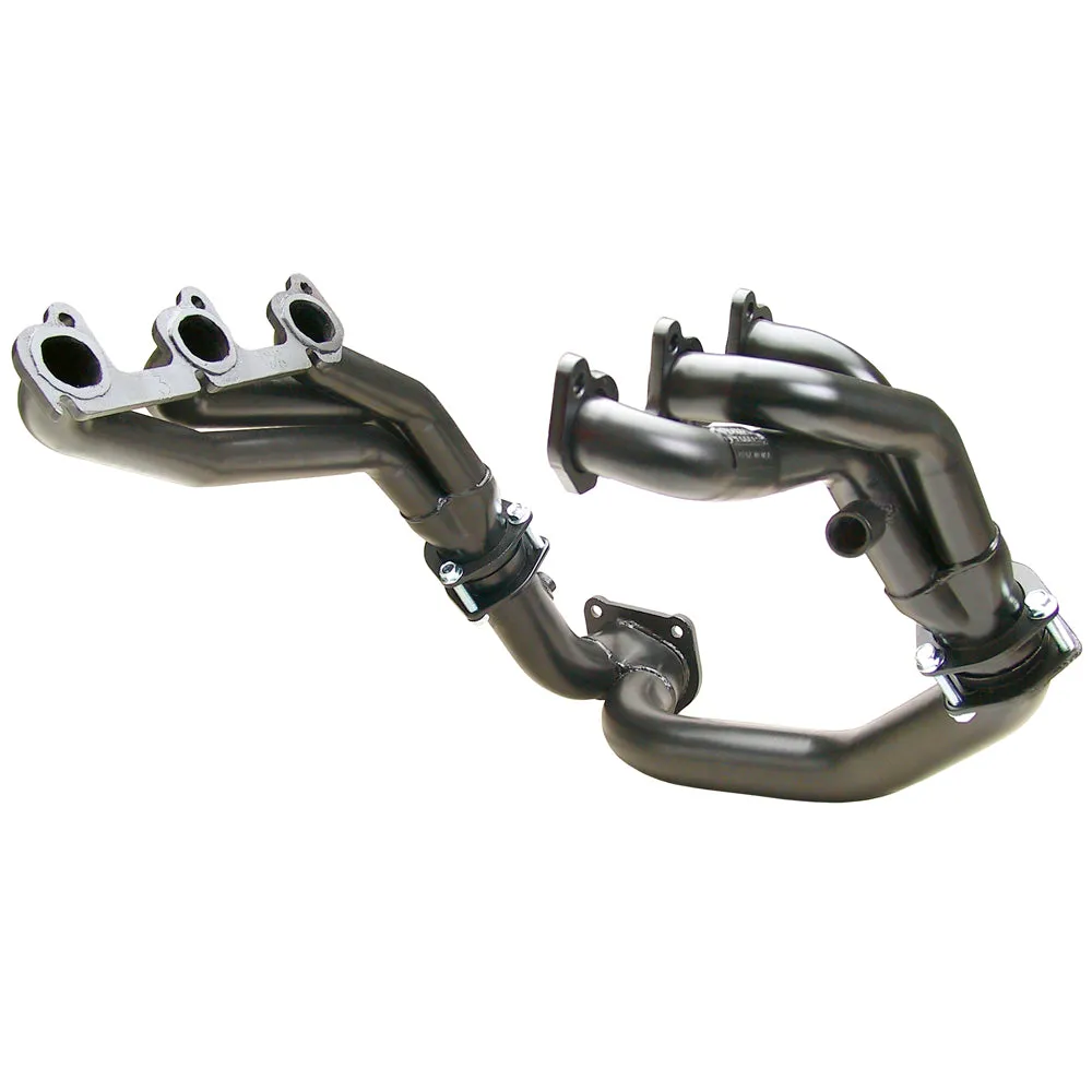 Hedman Hedders Street Headers - 1.5 in Primary - Stock Collector Flange - Y-Pipe Included - Black Paint - Ford V6 - Explorer / Ranger 1990-96