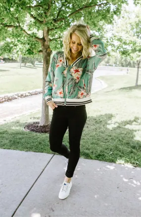 Hibiscus Bomber Jacket