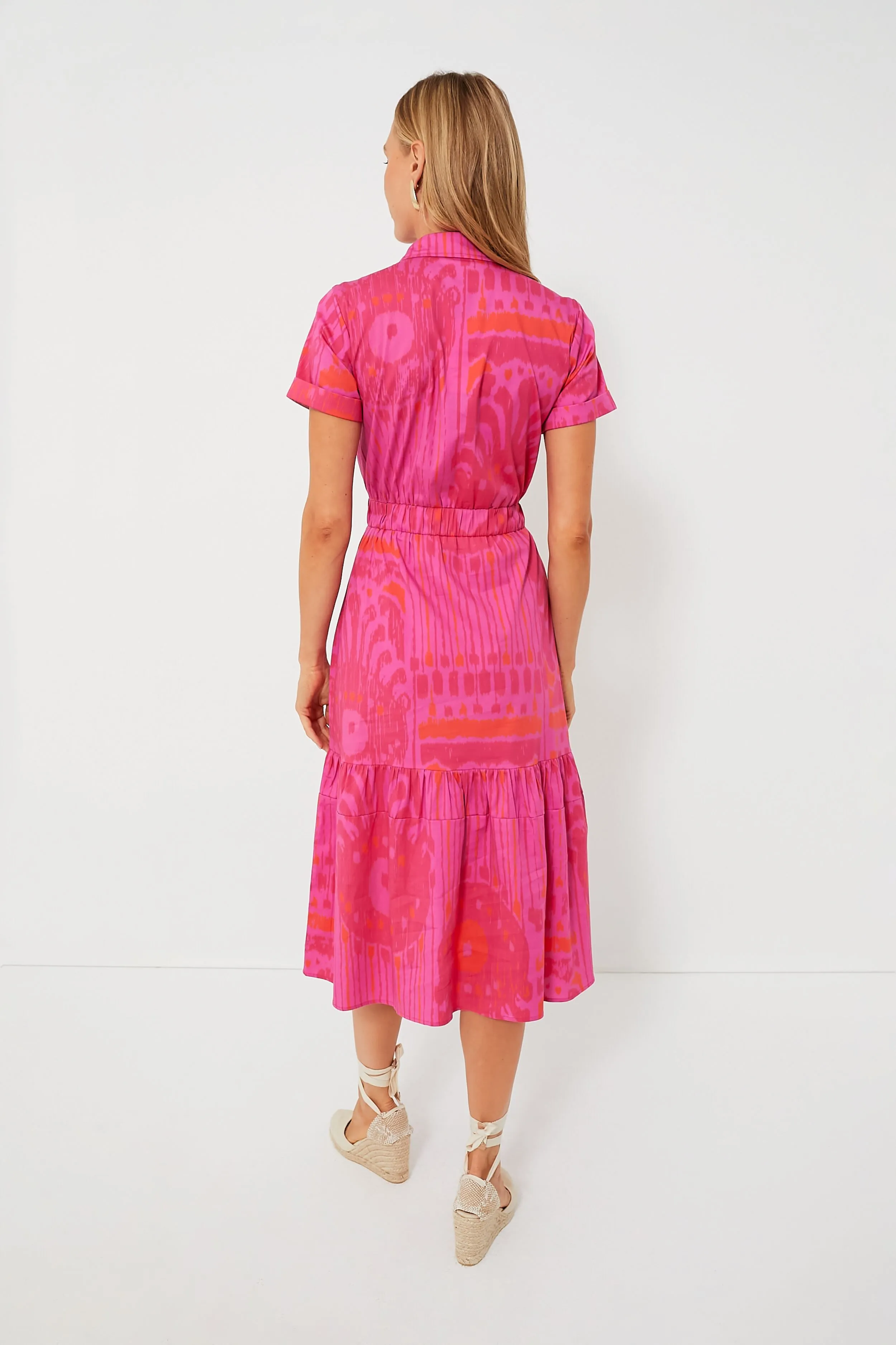 Hot Pink Moroccan Ikat Gwyneth Dress