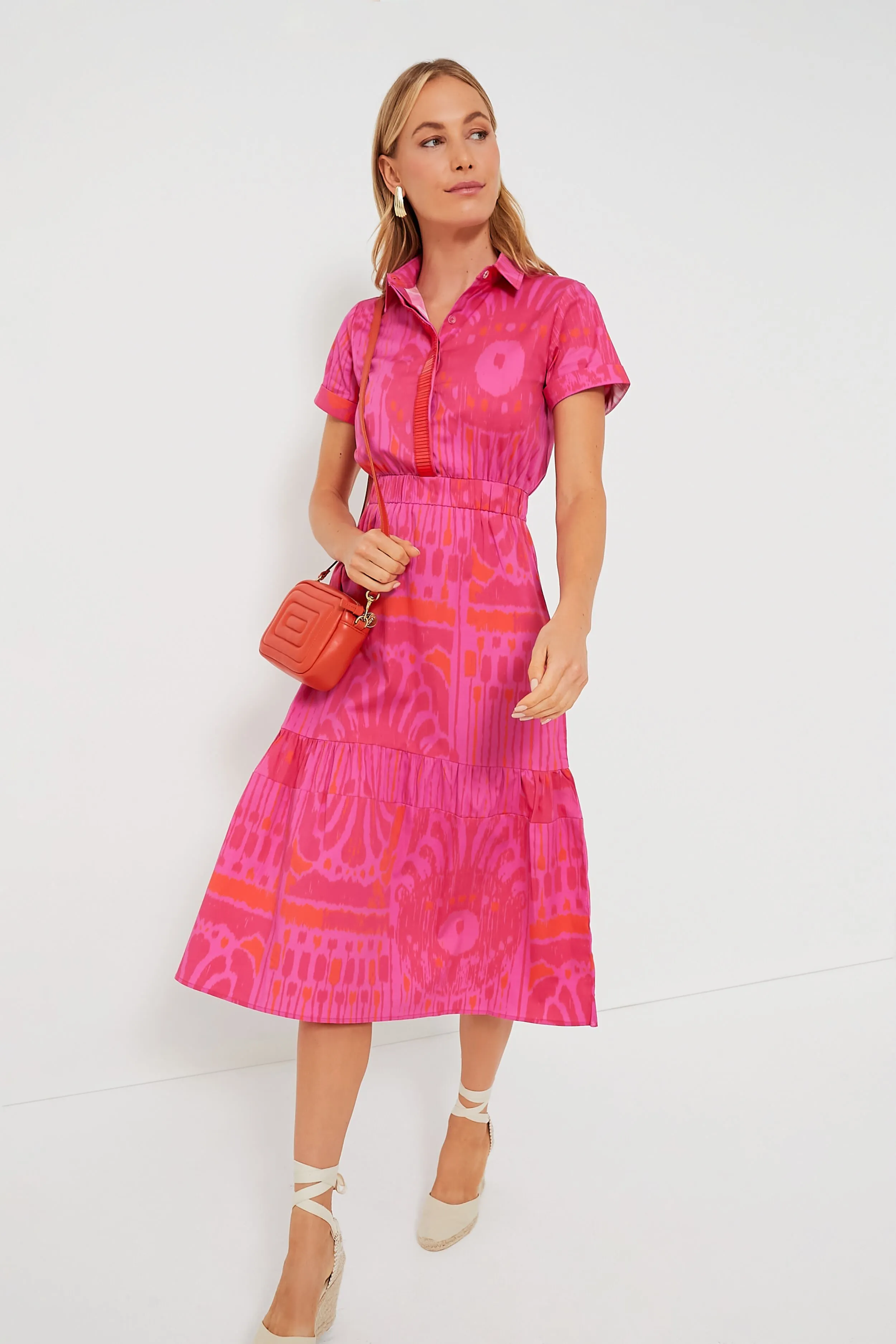 Hot Pink Moroccan Ikat Gwyneth Dress