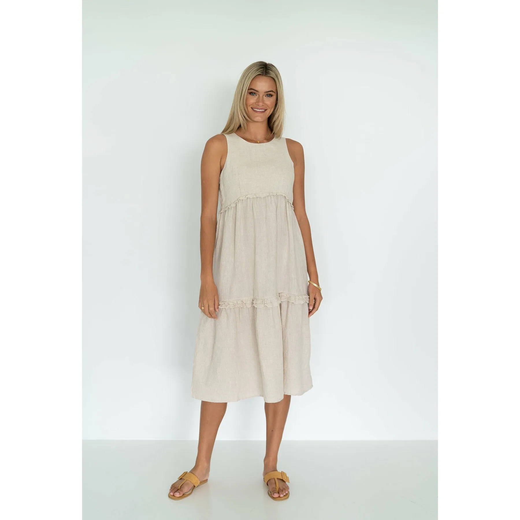 Humidity - Ava Midi Dress Natural