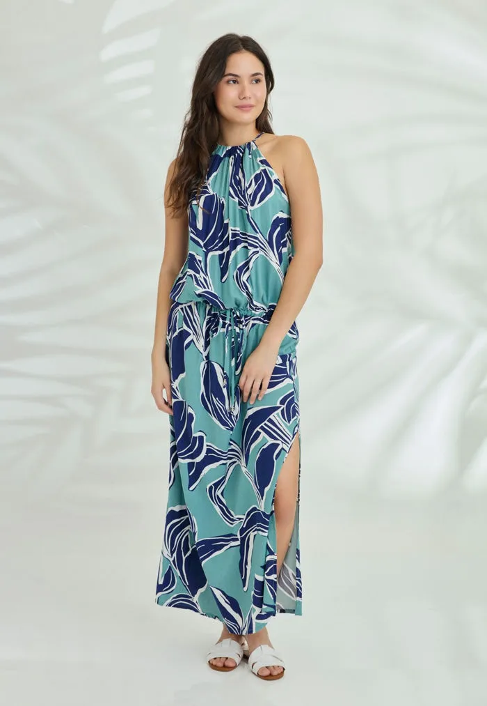 Indii Breeze Susan Halter Maxi Dress - Abby Green