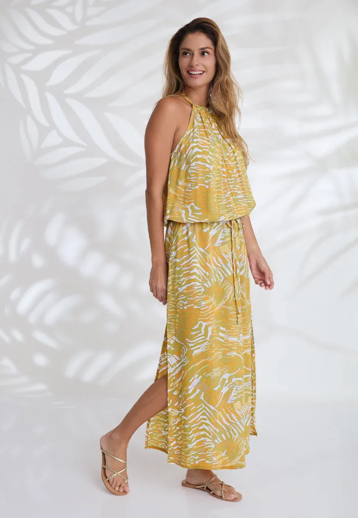 Indii Breeze Susan Halter Maxi Dress - French