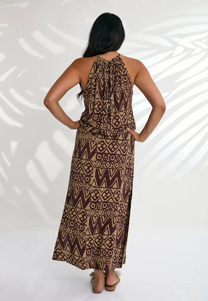 Indii Breeze Susan Halter Maxi Dress - Wiwi