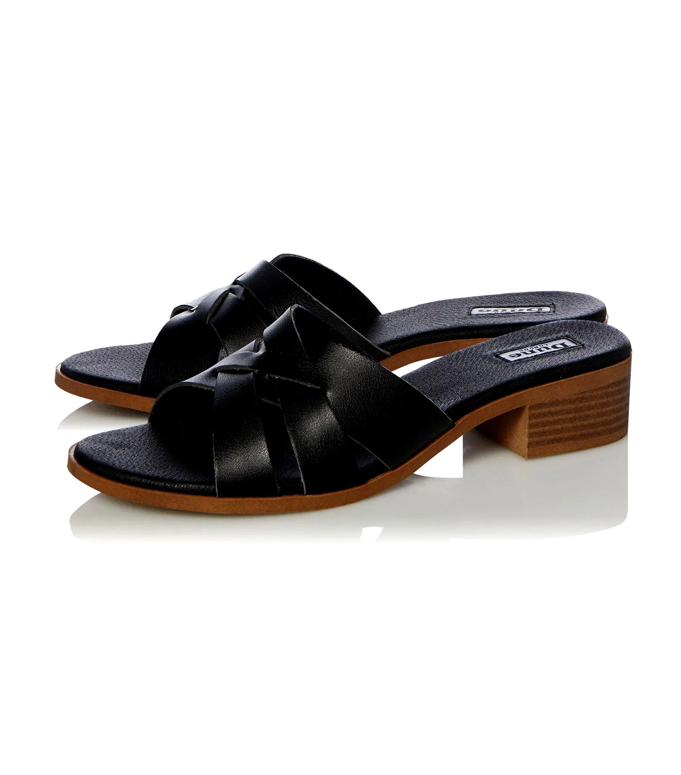 Jase Di Cross Over Strap Sandals Black