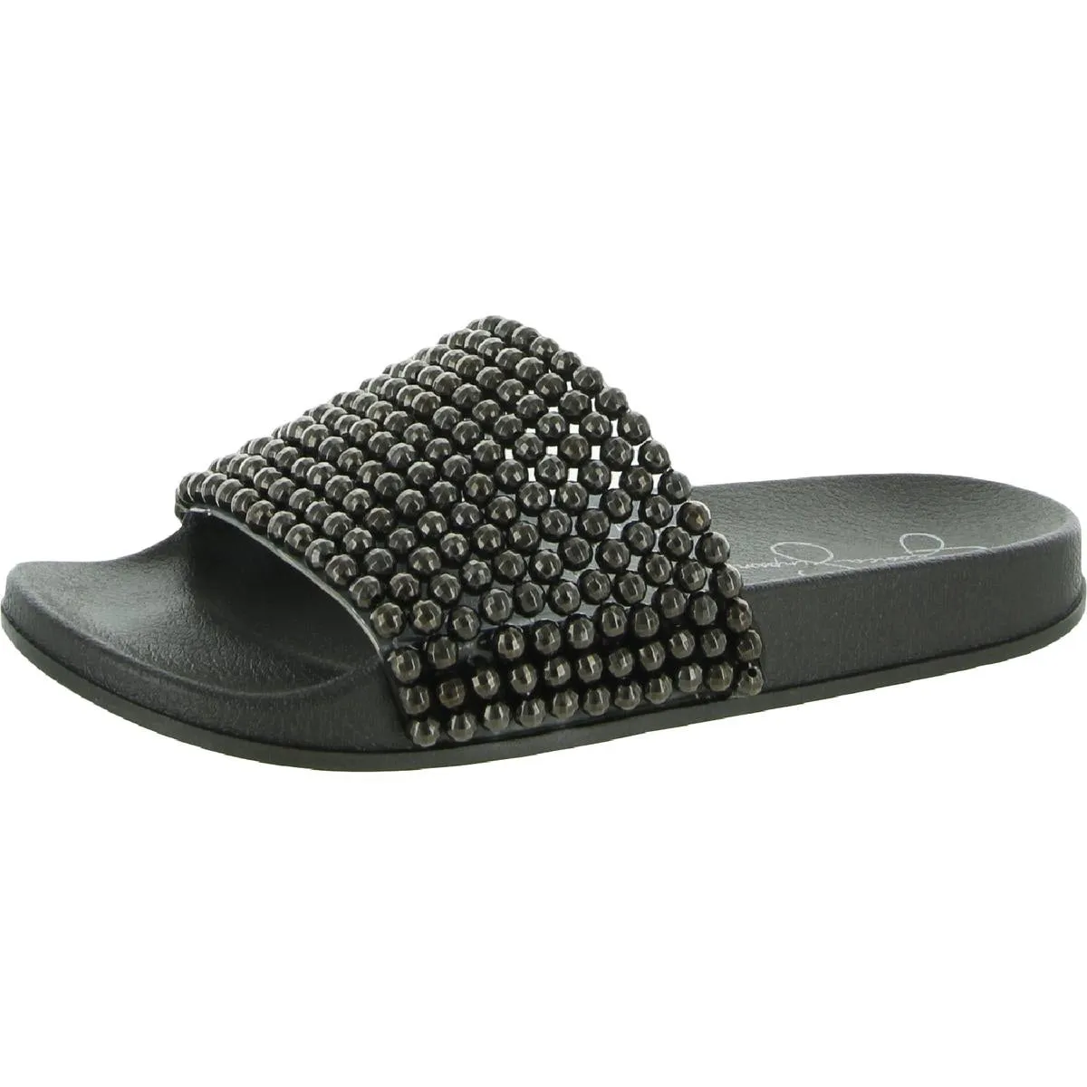 Jessica Simpson Womens Saycie Beaded Pool Slides