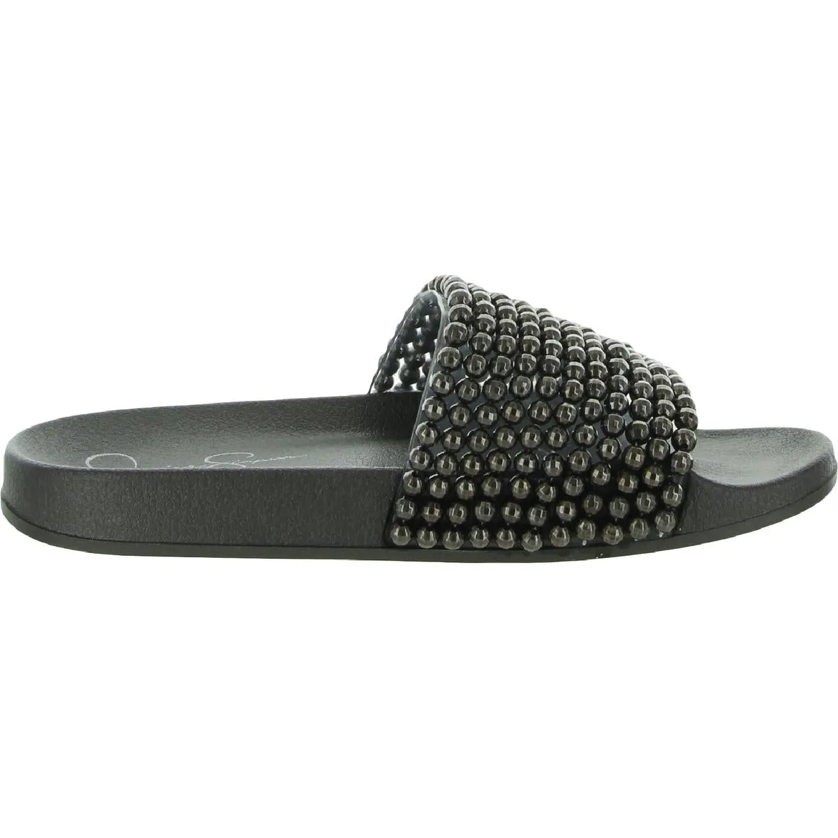 Jessica Simpson Womens Saycie Beaded Pool Slides