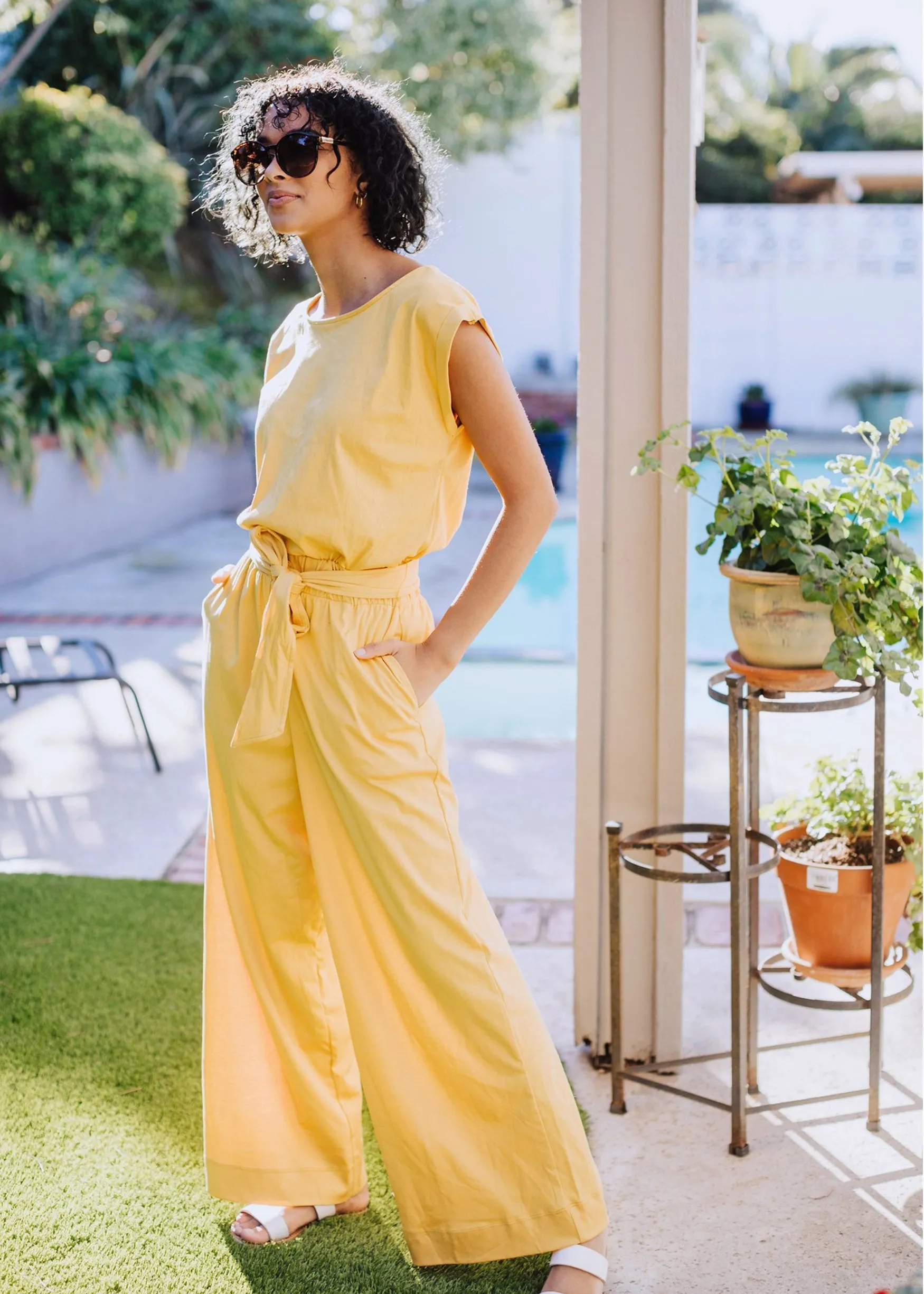 jumpsuit in marigold - sample