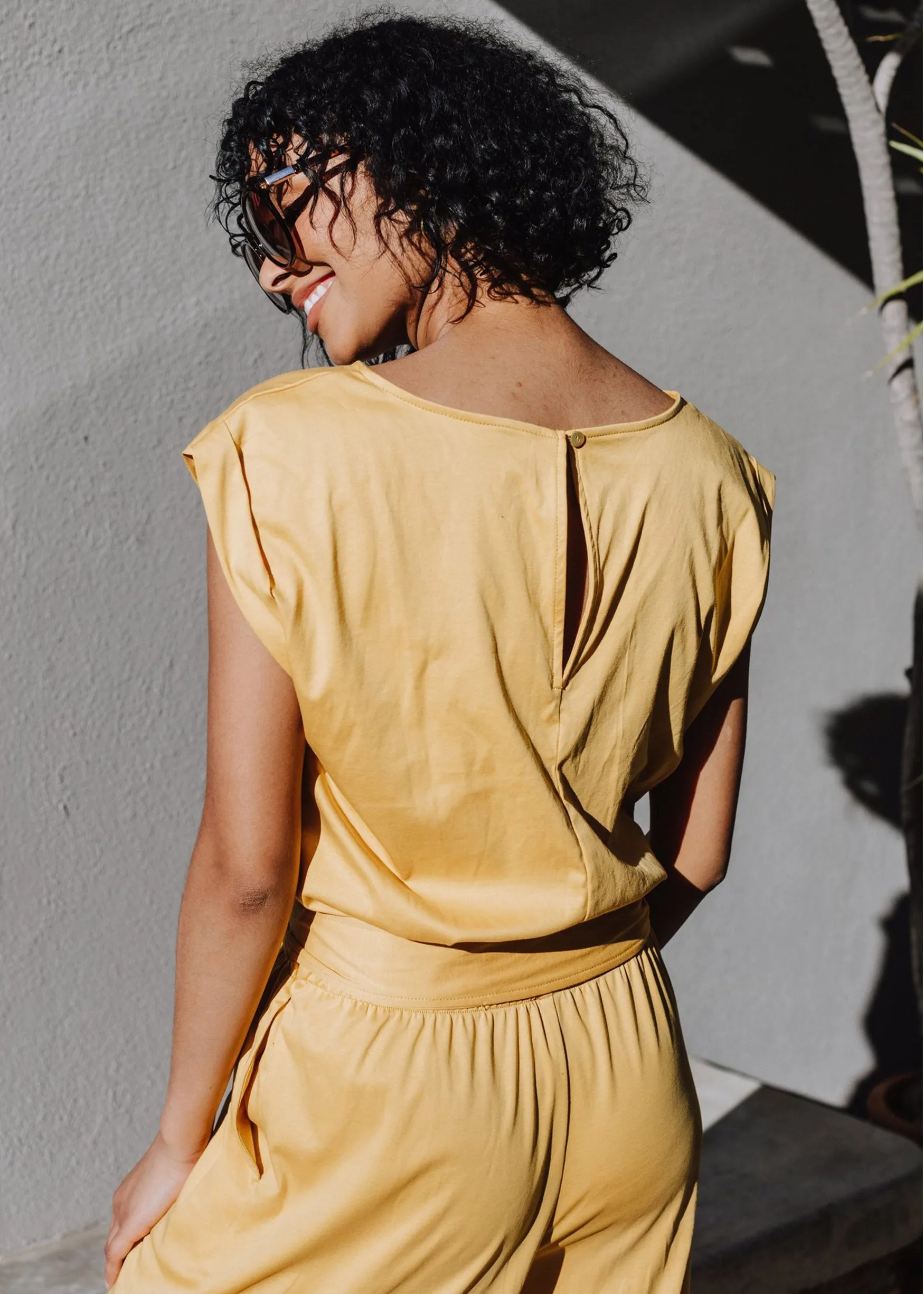 jumpsuit in marigold - sample