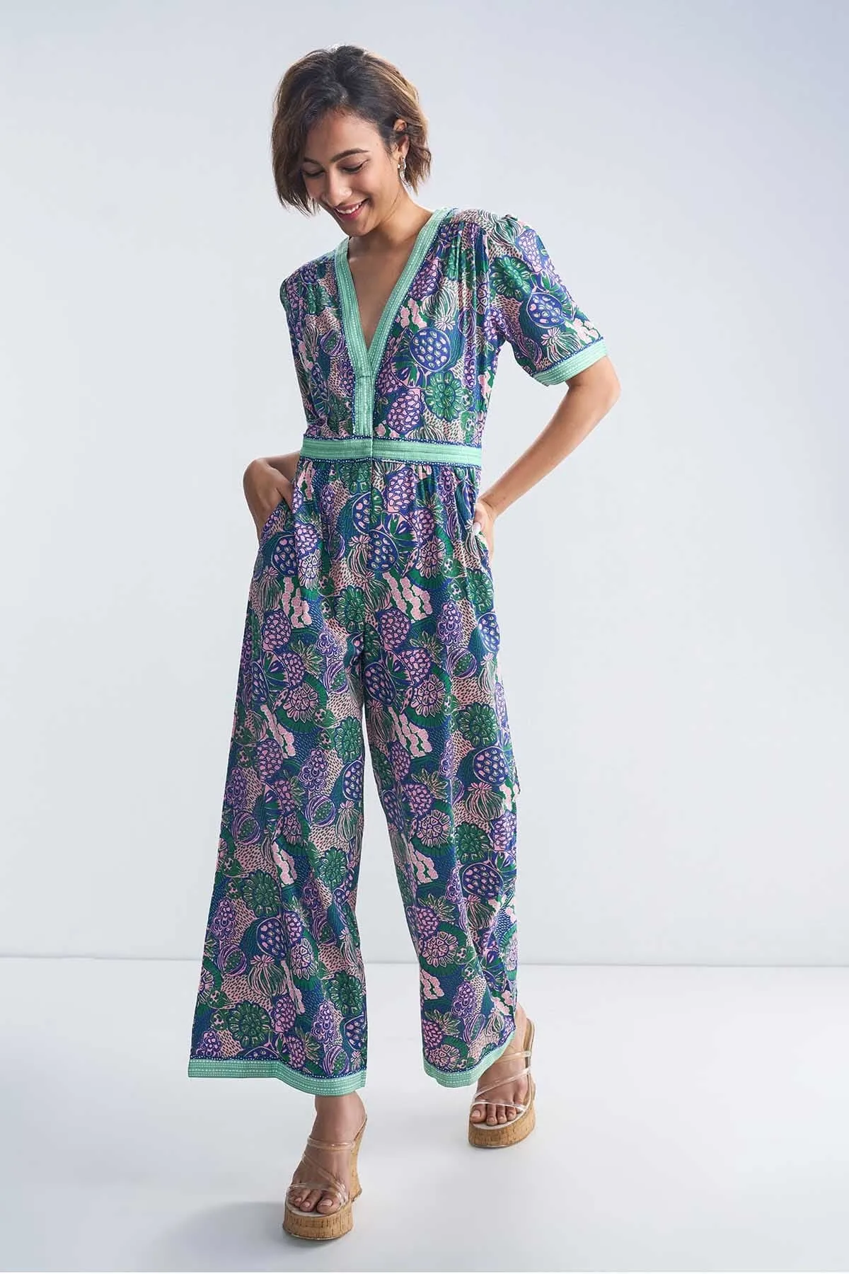 Koza Jumpsuit (Bom Bae Blue)