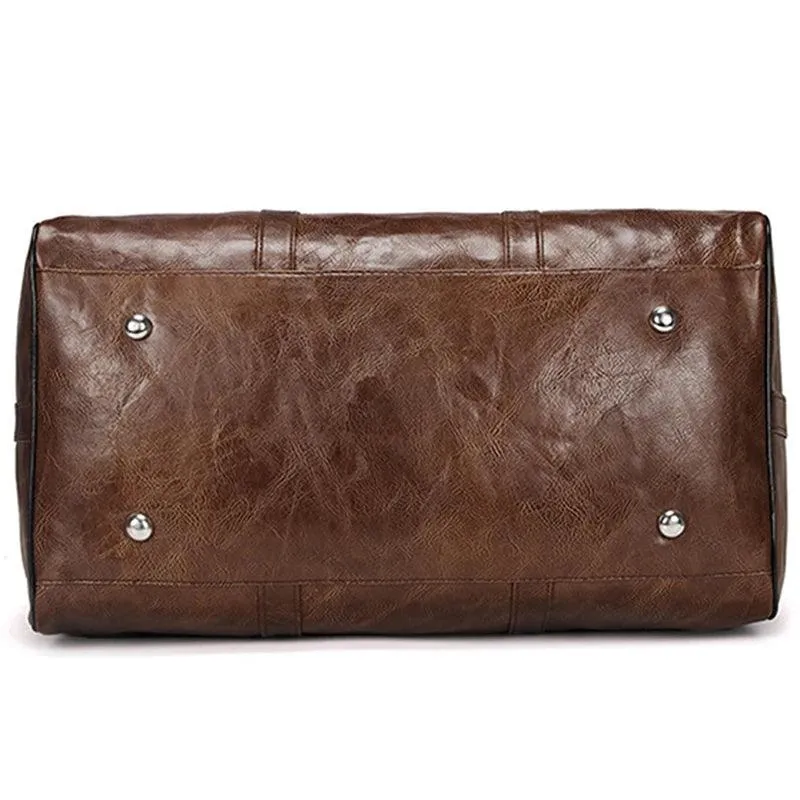 Large Leather Duffle Bag for Travel