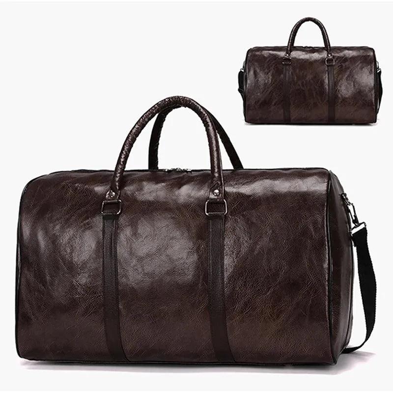 Large Leather Duffle Bag for Travel