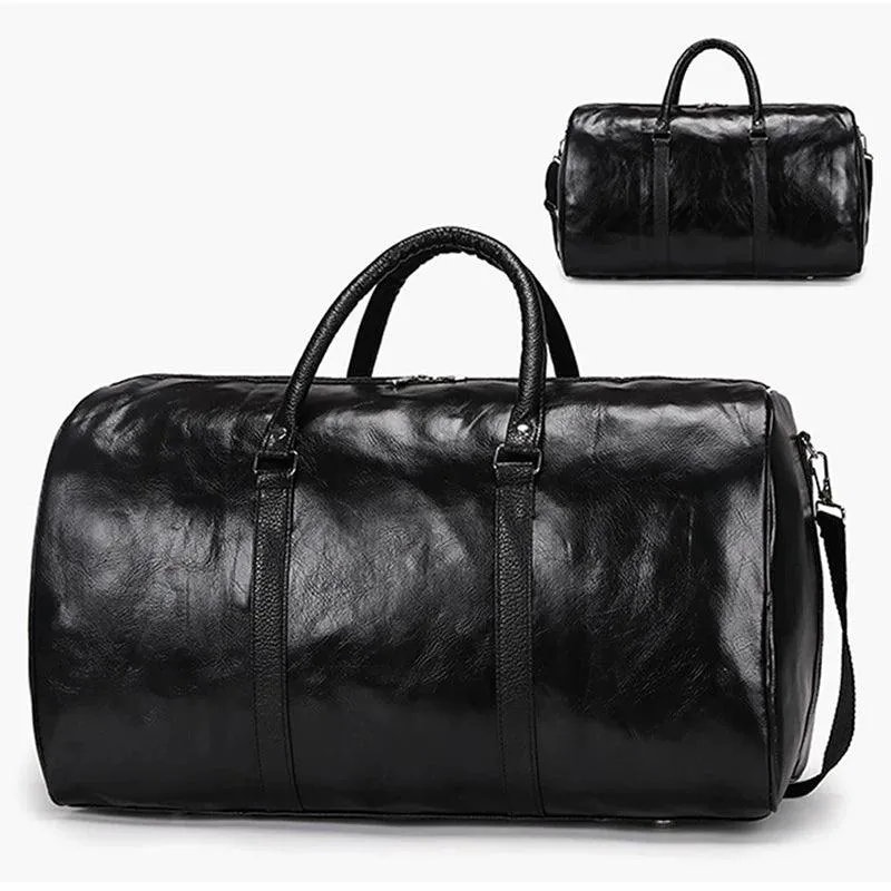 Large Leather Duffle Bag for Travel