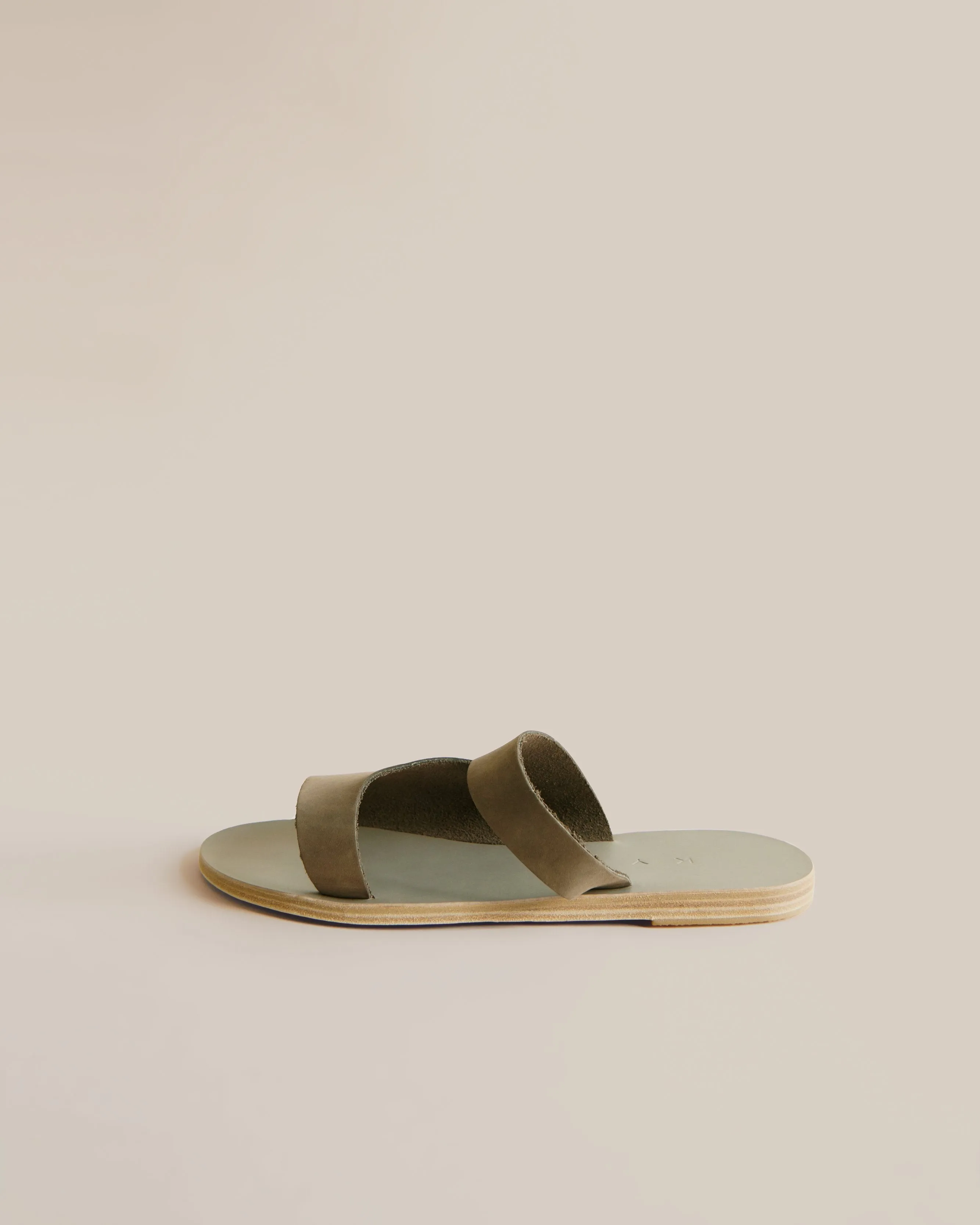 Lesvos Leather Slide Sandal