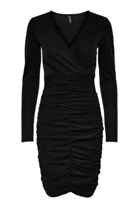 Lina V-Neck Dress - Black