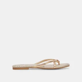 LUCCA SANDALS GOLD DISTRESSED STELLA