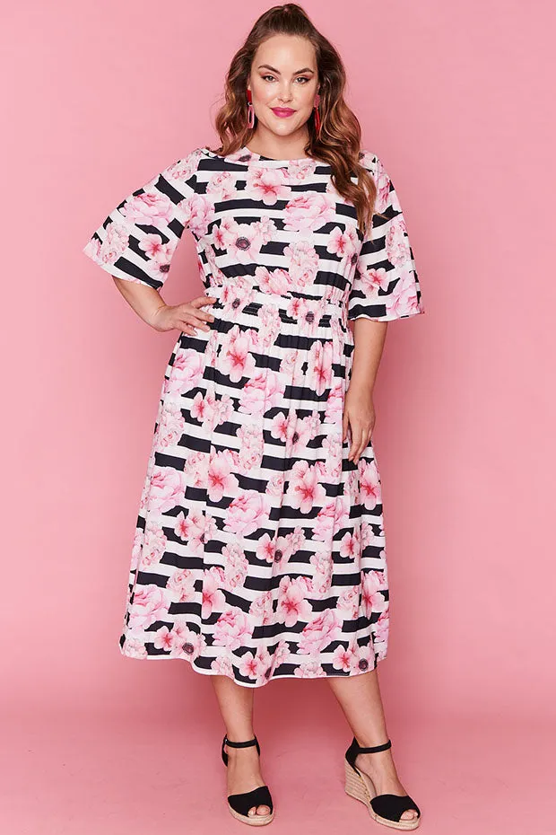 Lulu Stripe Floral Dress