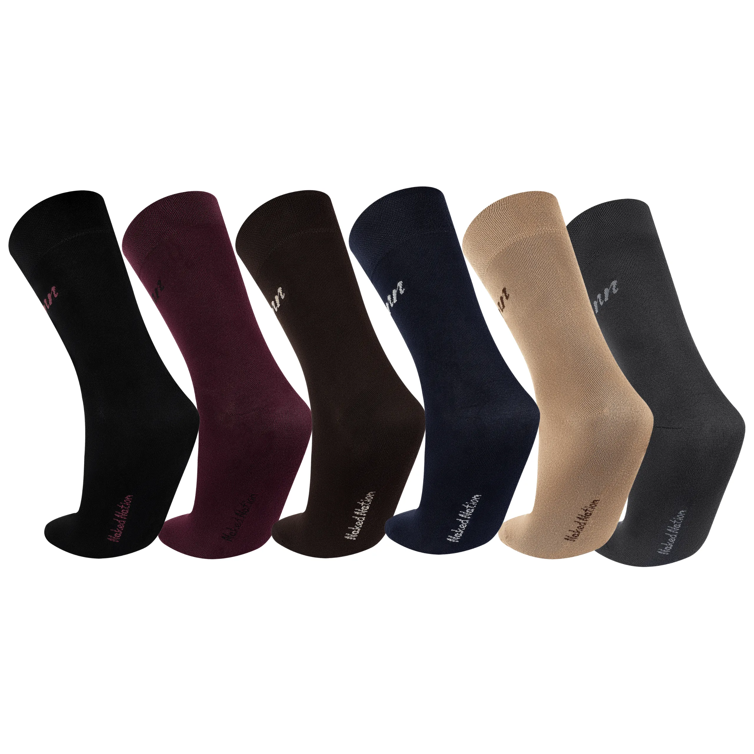 Luxurious Soft Top Crew Bamboo Socks, 6 Pairs