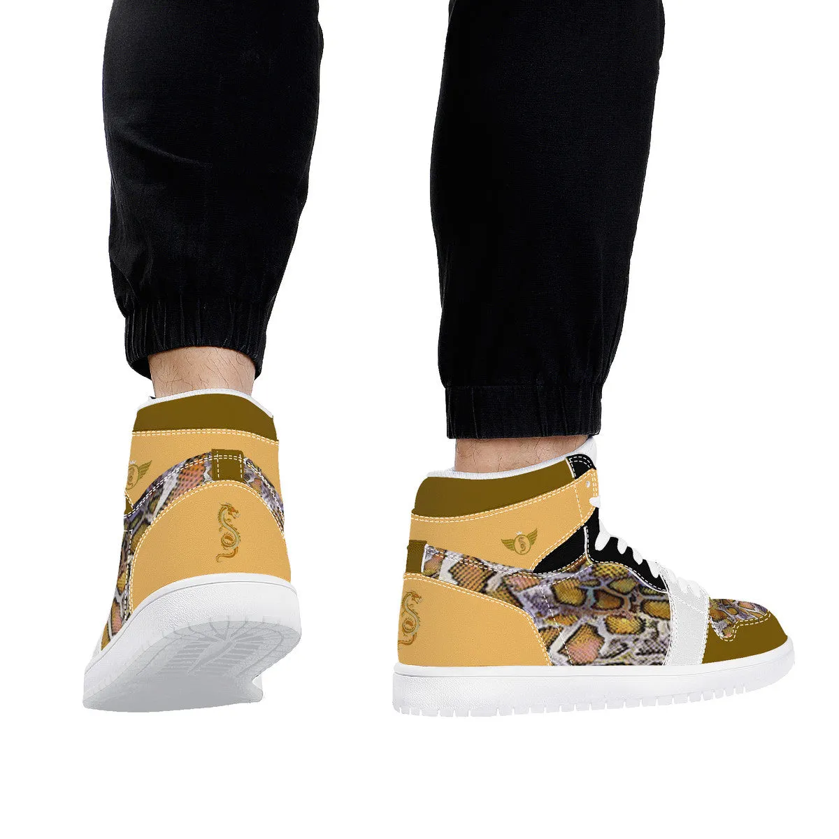 Majestic Gold Print | High Top Customized | Shoe Zero