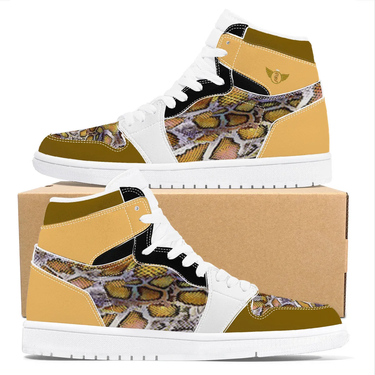 Majestic Gold Print | High Top Customized | Shoe Zero