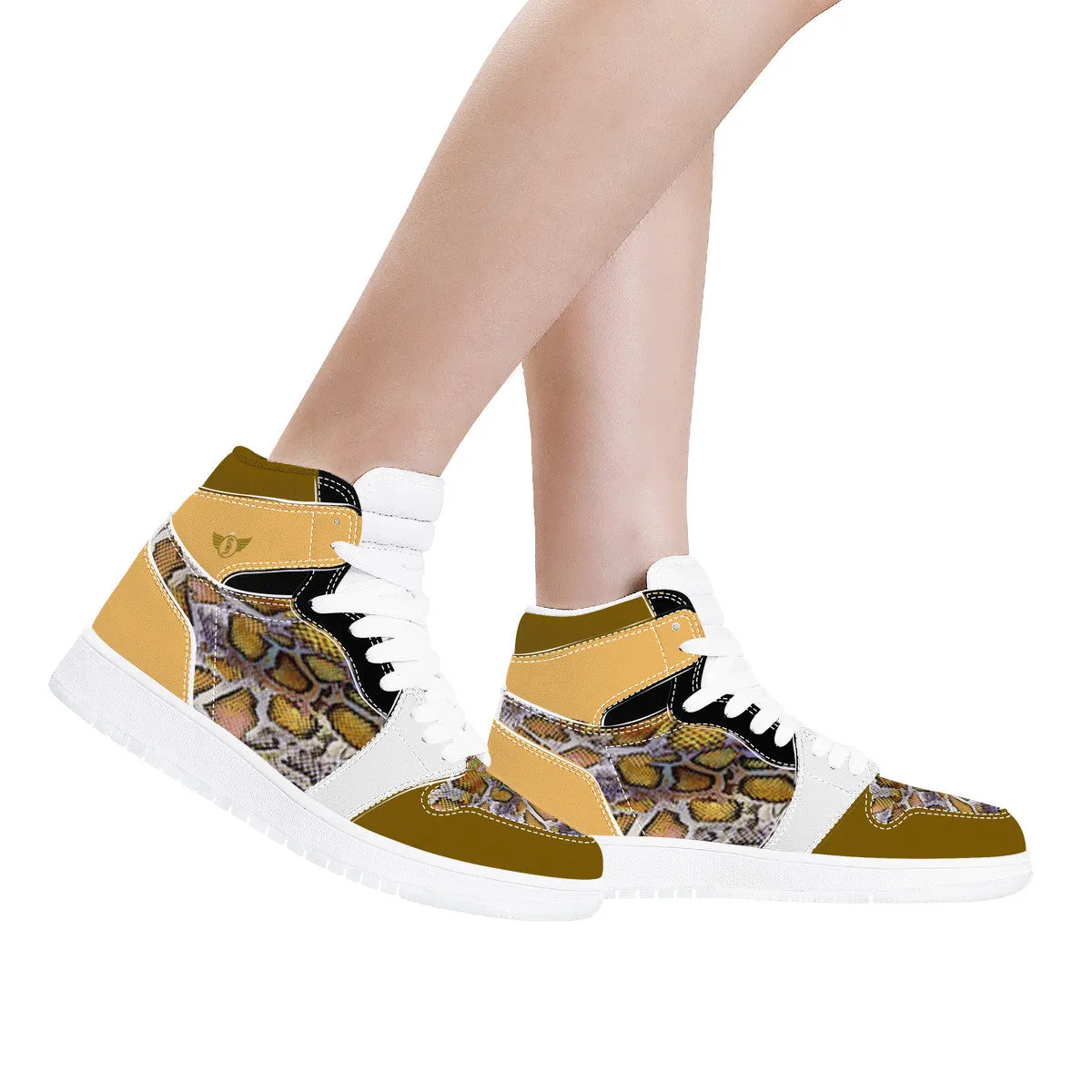 Majestic Gold Print | High Top Customized | Shoe Zero