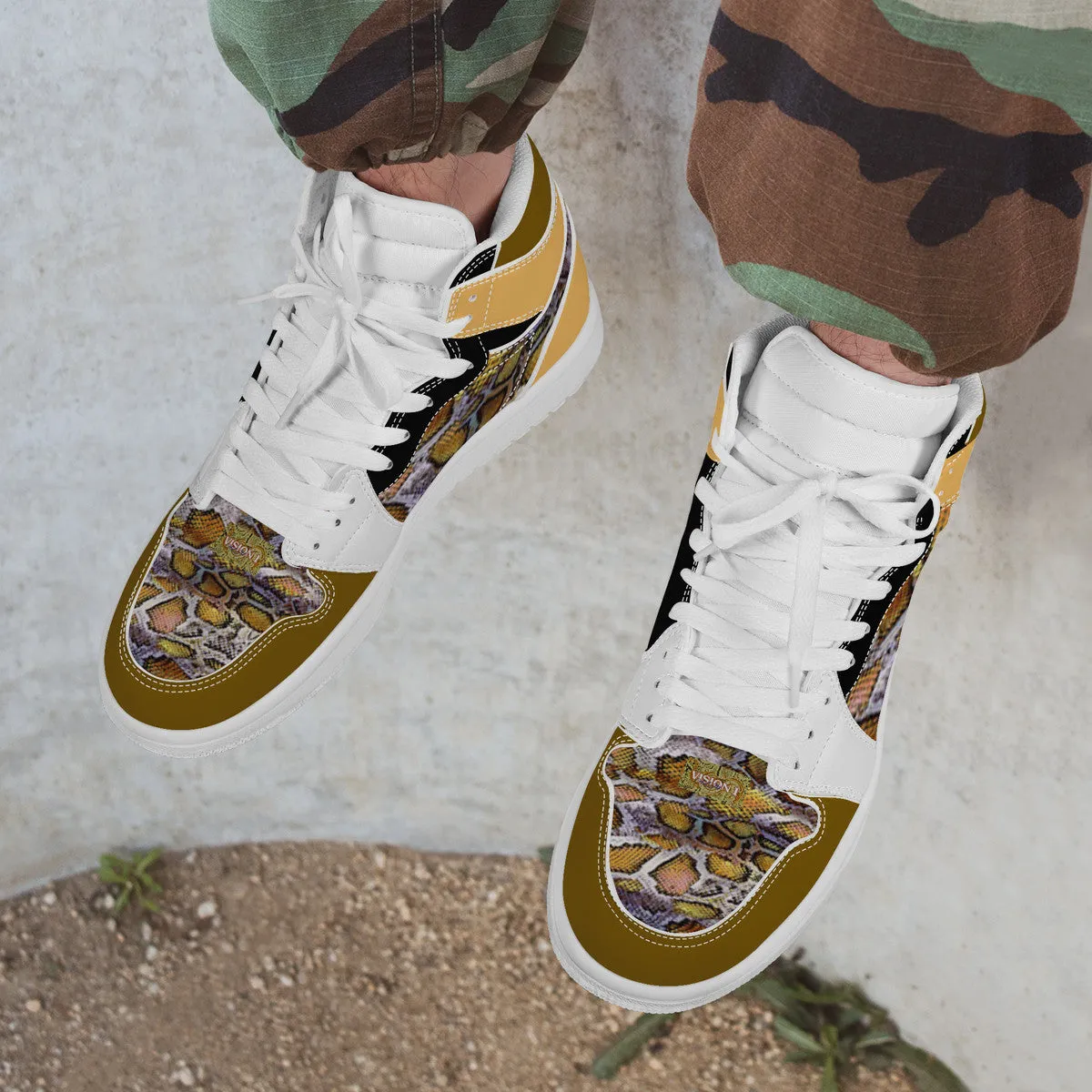 Majestic Gold Print | High Top Customized | Shoe Zero