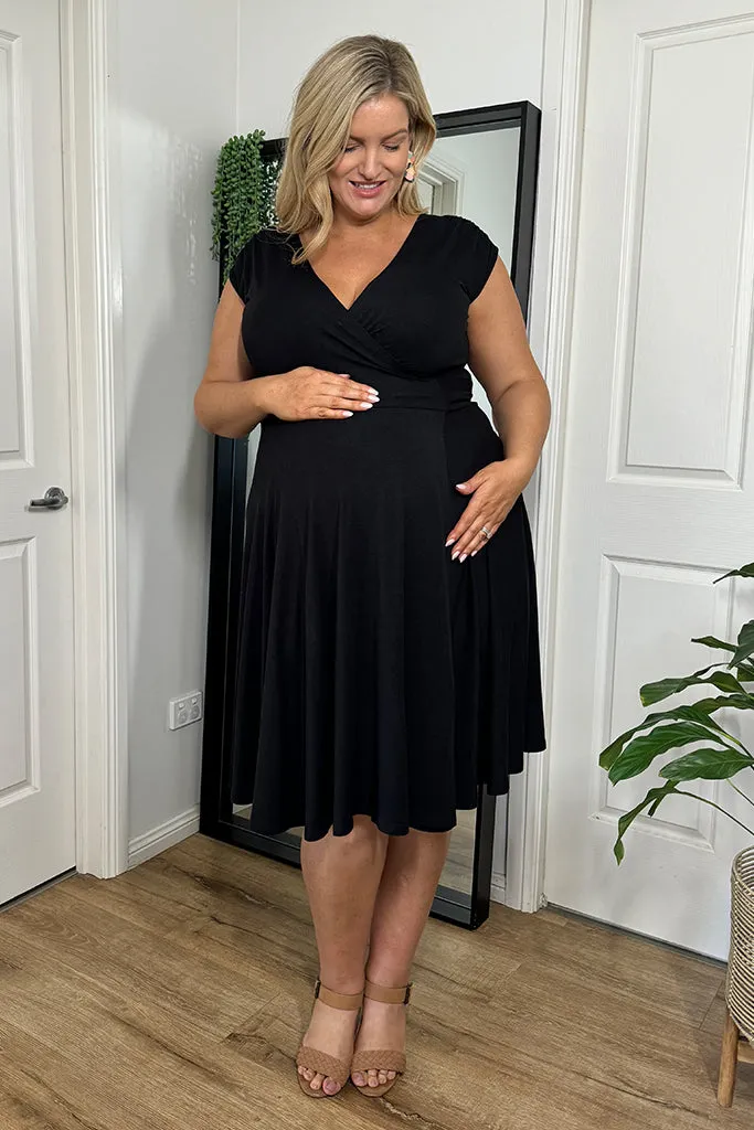 Maternity Wrap Dress - Black