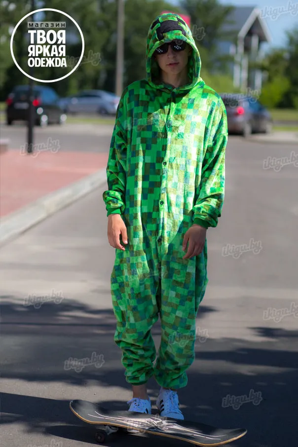 Minecraft Creeper Adult Onesie