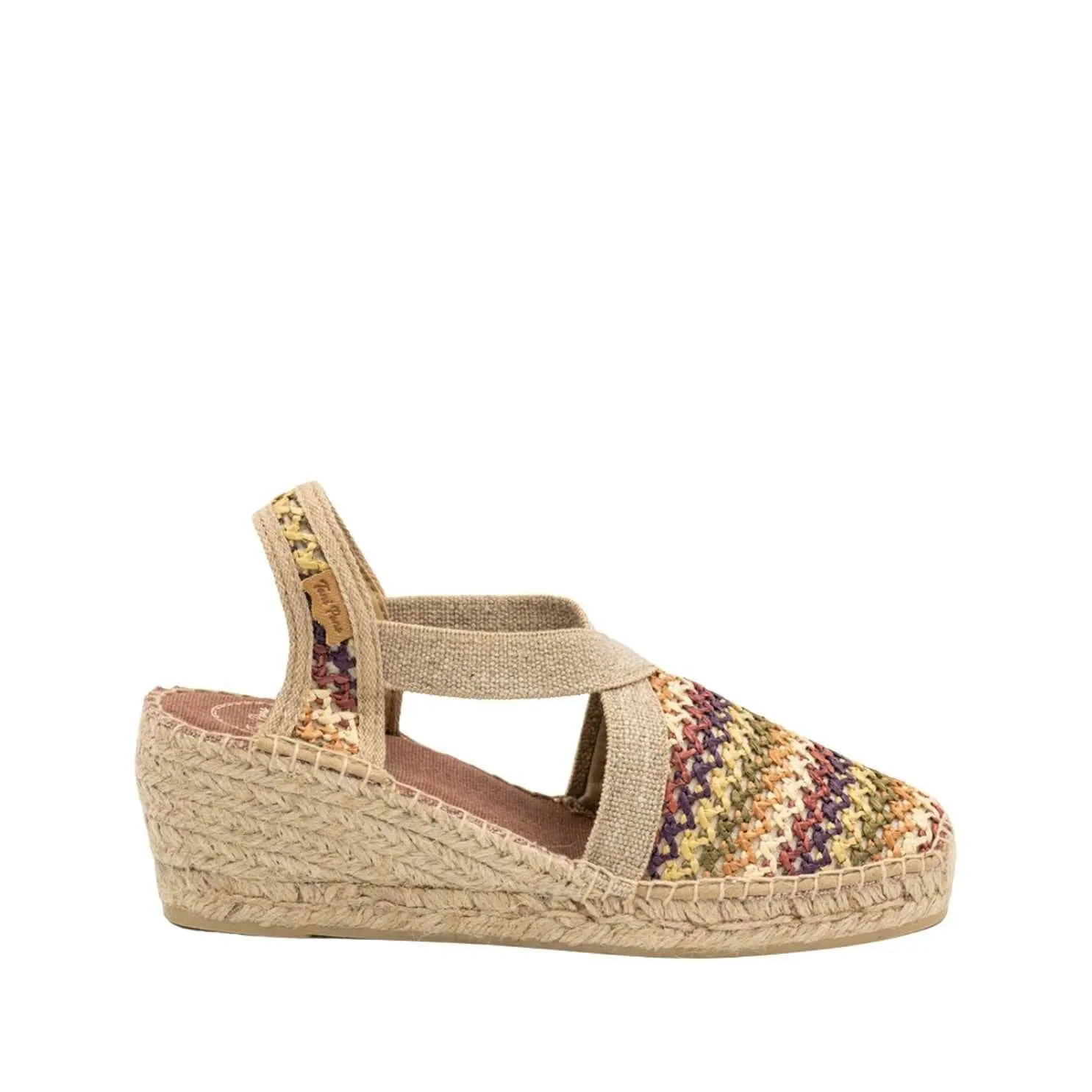 Multicolor Cotton Blend Wedges For Women - Terra-NZ