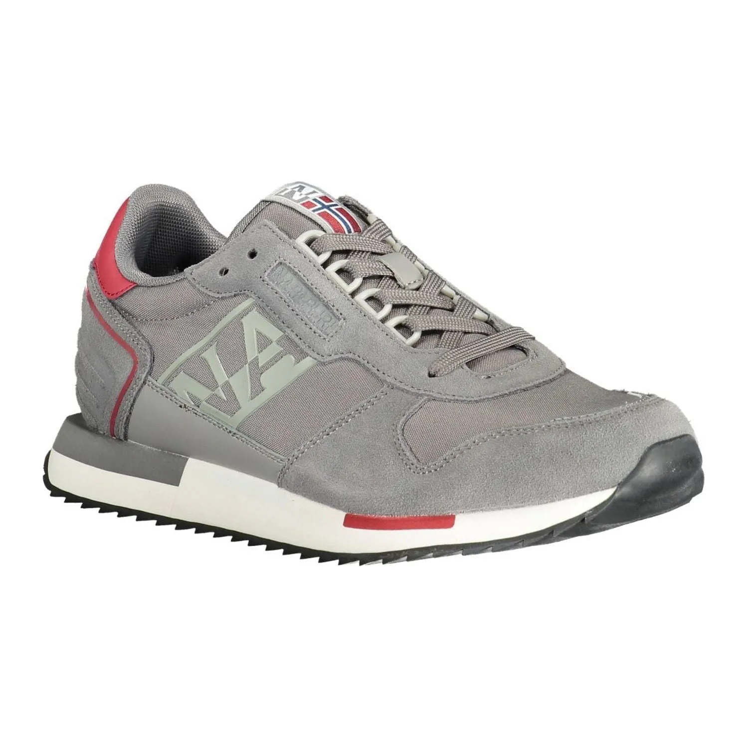 Napapijri Gray Leather Men Sneaker