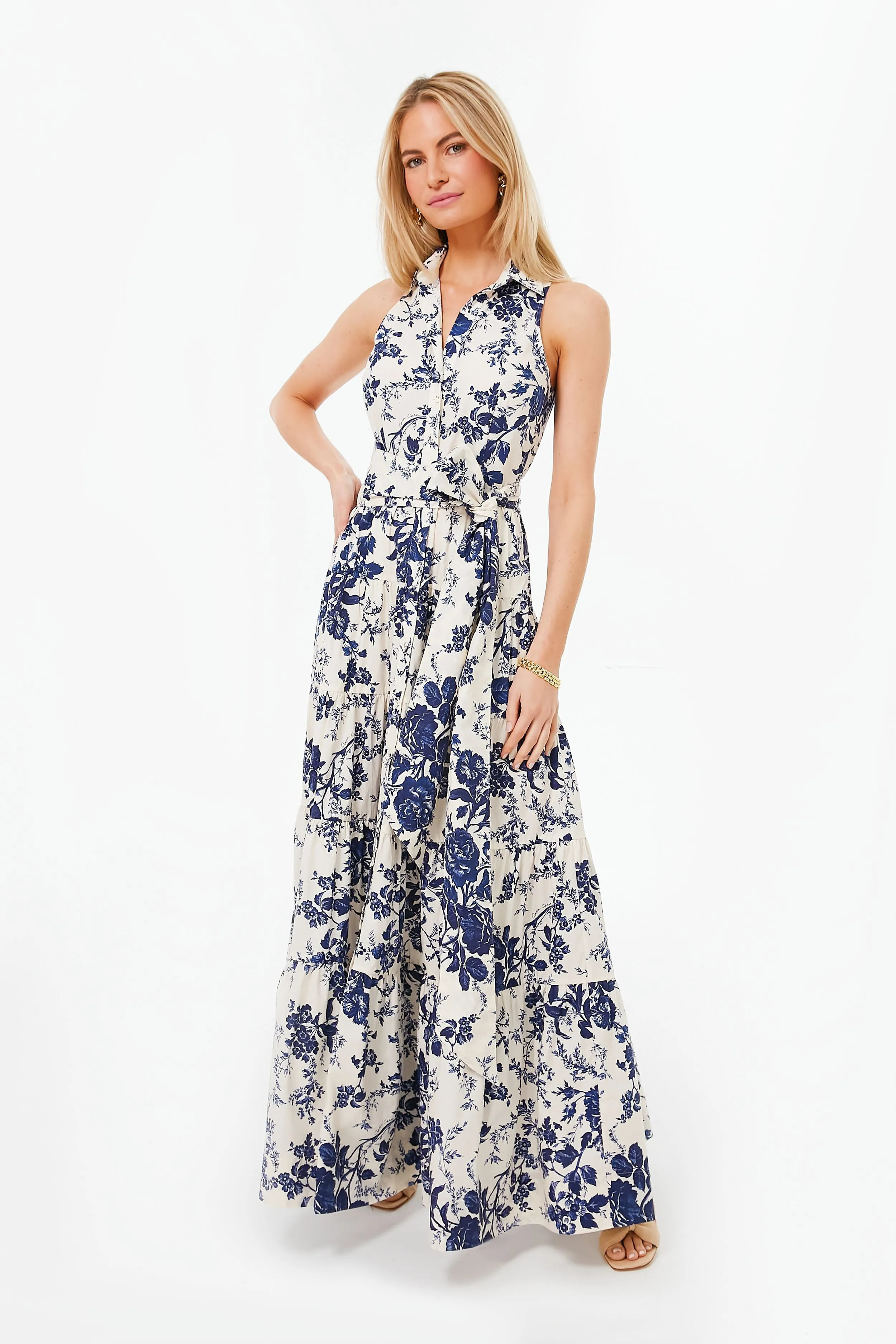 Navy Vintage Floral Adriana Dress