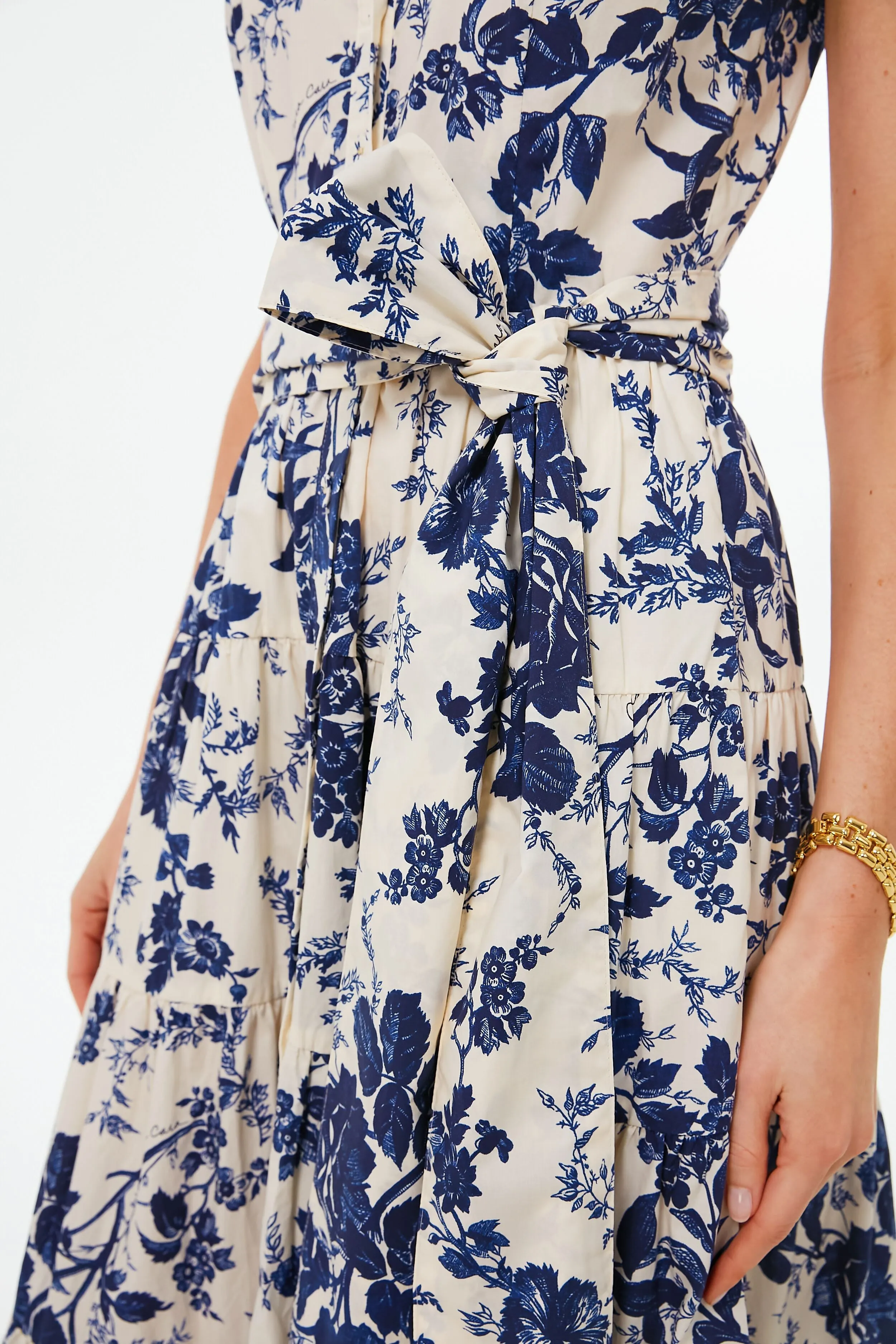 Navy Vintage Floral Adriana Dress