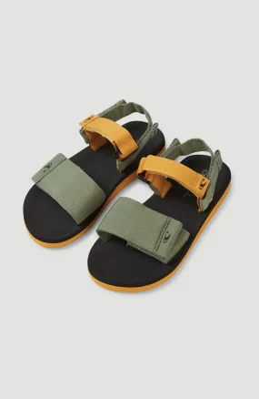 Neo Strap Sandals | Deep Lichen Green Colour Block