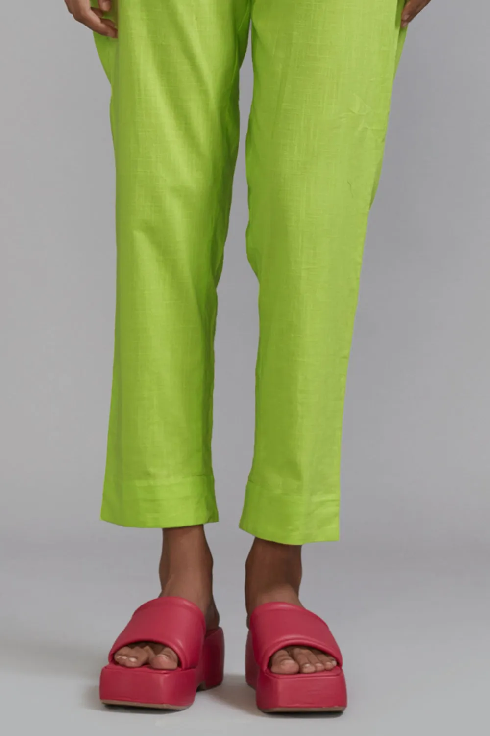 Neon Green Cotton Co-Ord Set