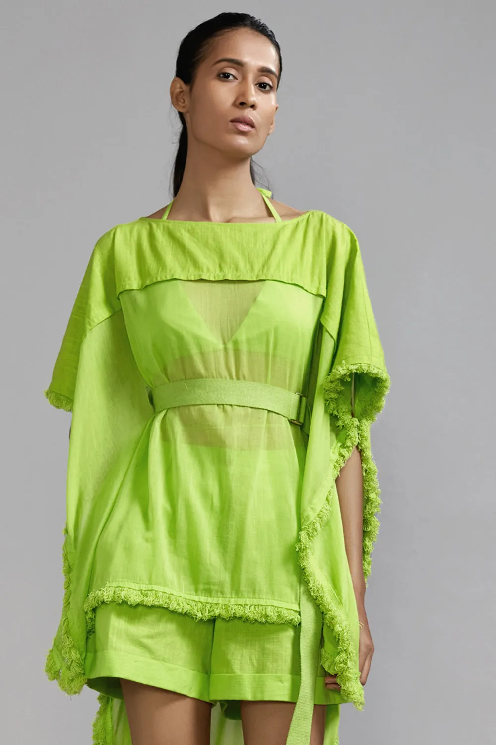 Neon Green Mul Co-Ord Set