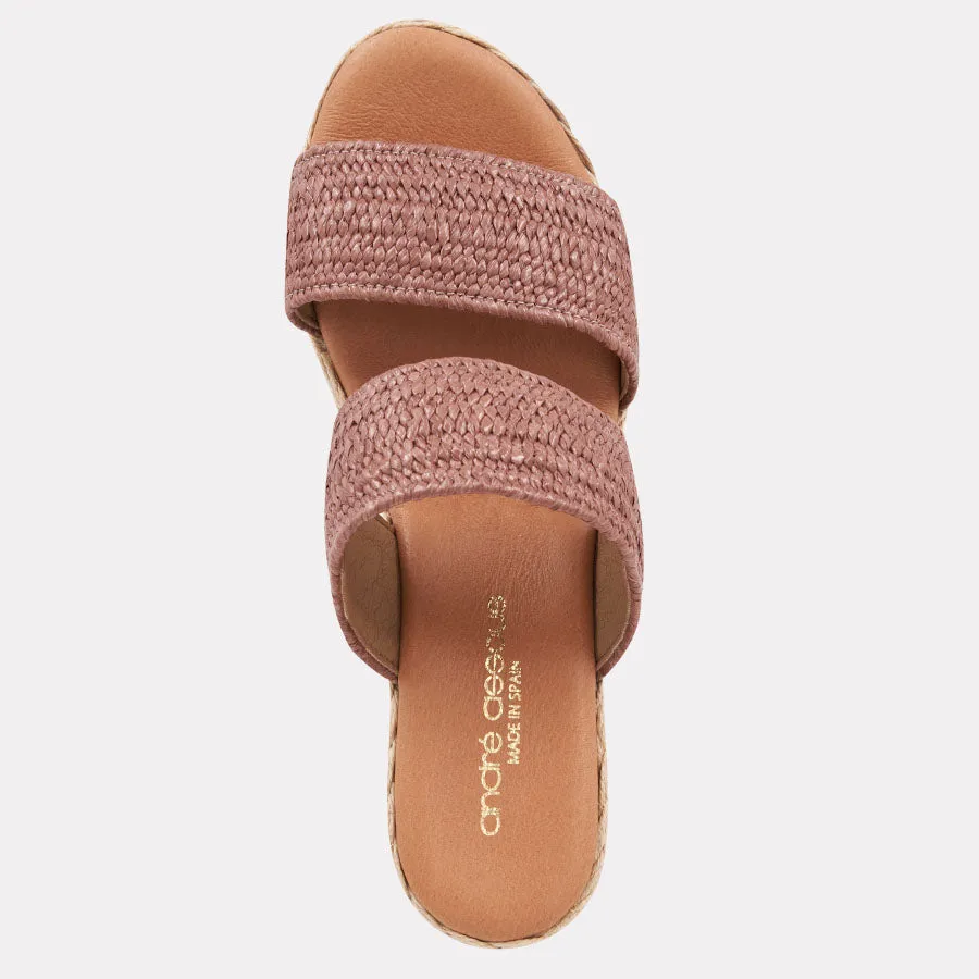 Nori Stretch Raffia Espadrille Wedge