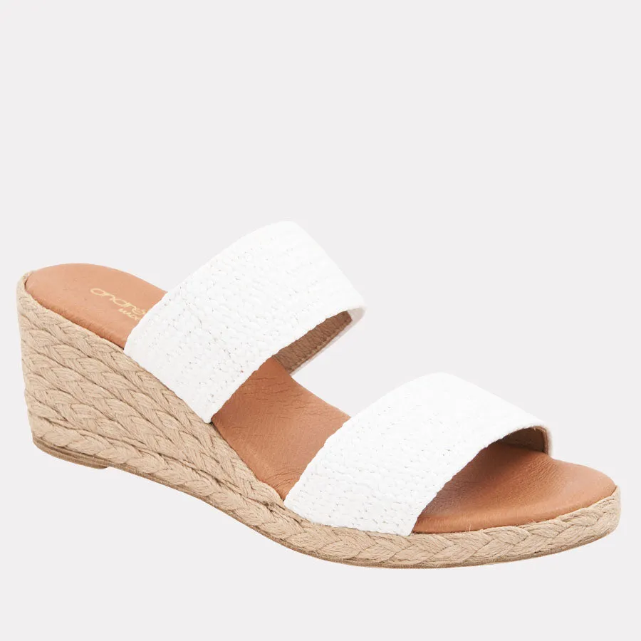 Nori Stretch Raffia Espadrille Wedge