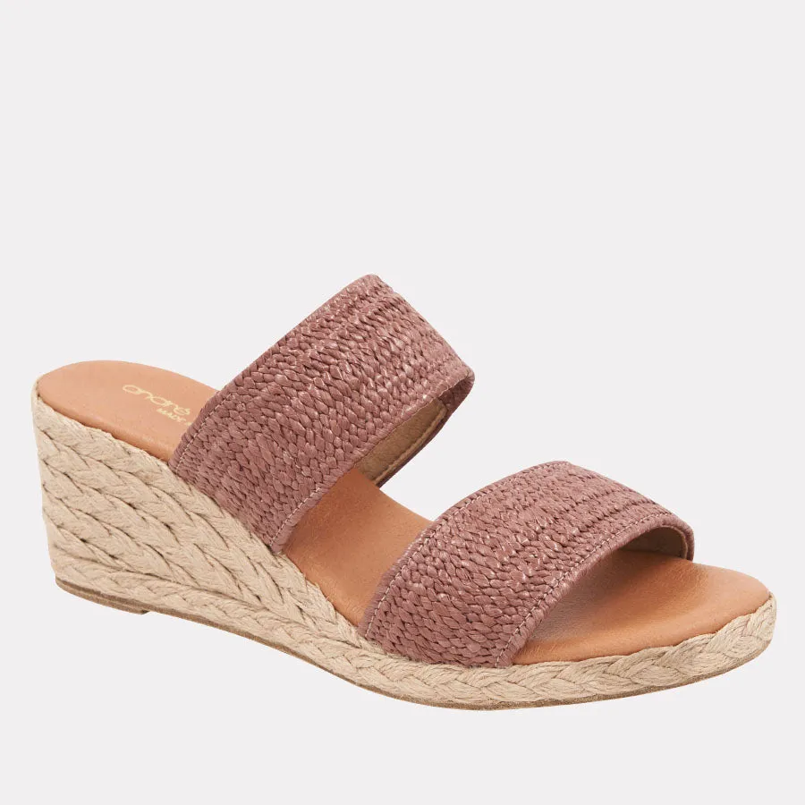 Nori Stretch Raffia Espadrille Wedge