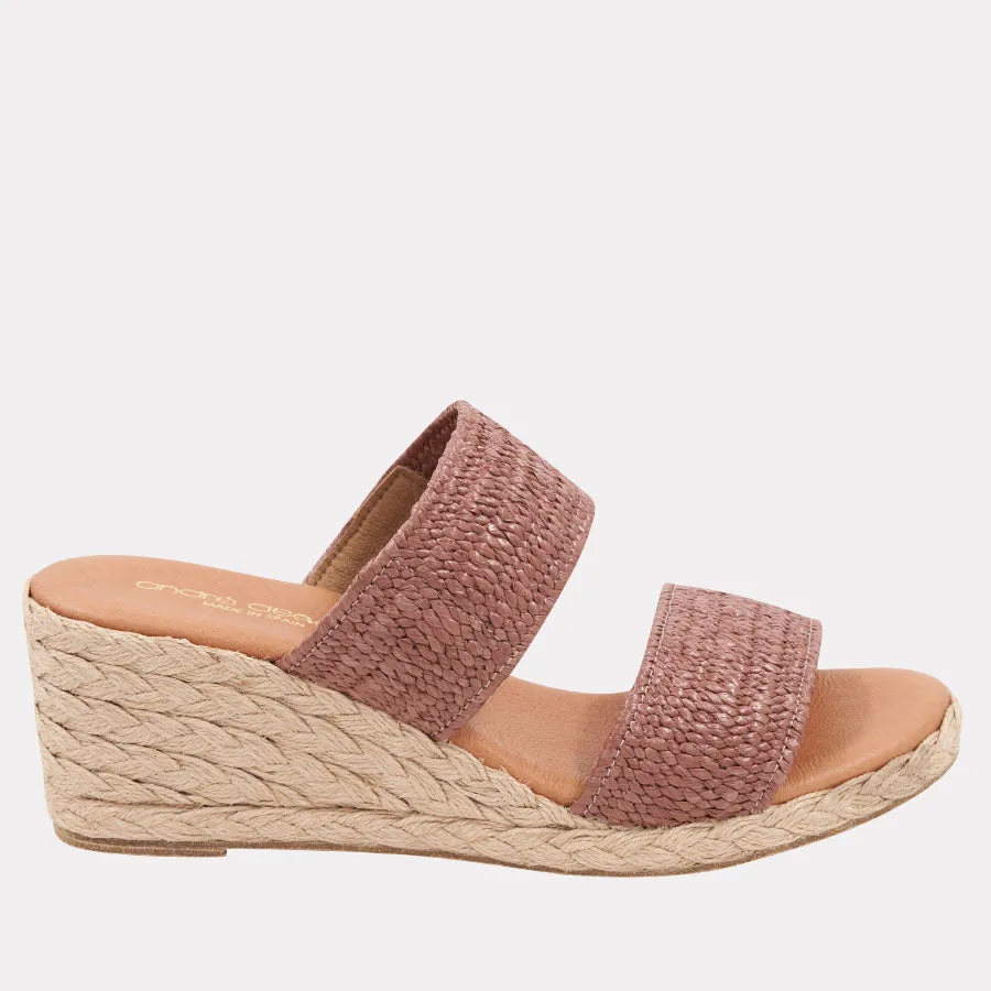 Nori Stretch Raffia Espadrille Wedge