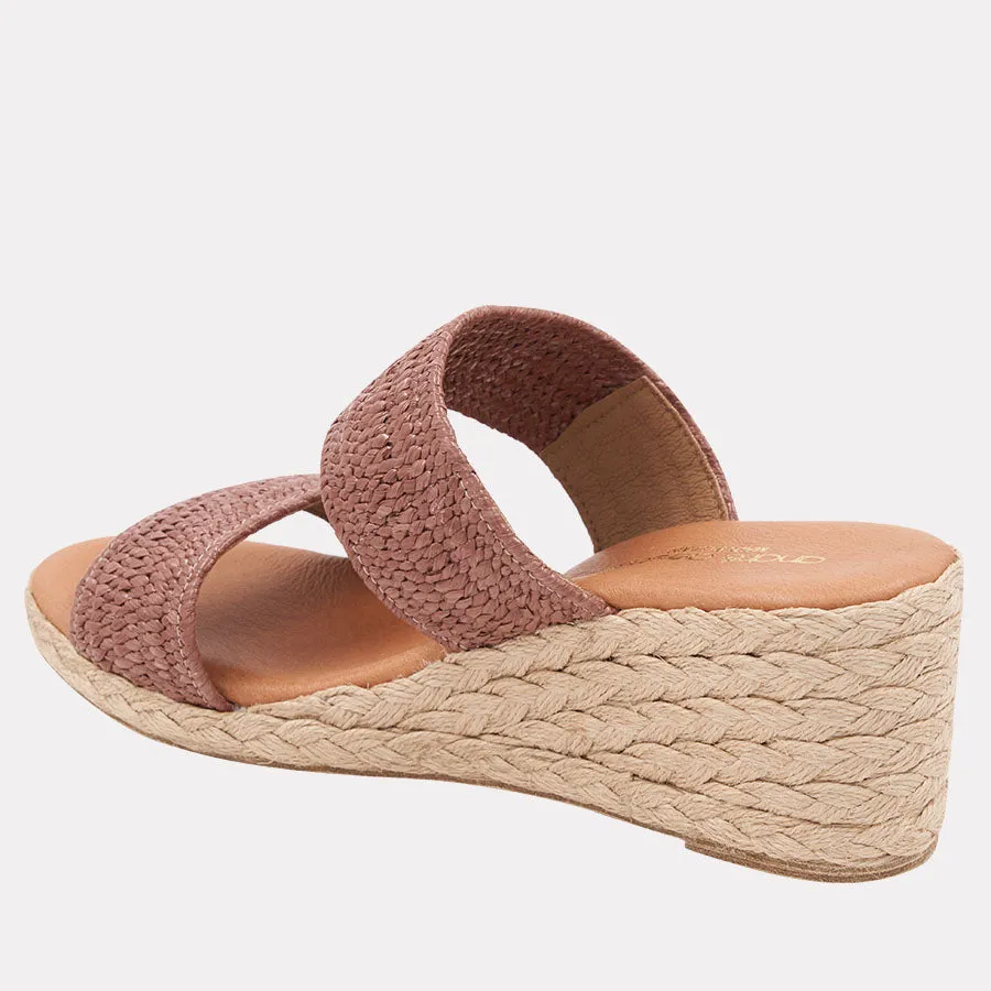 Nori Stretch Raffia Espadrille Wedge