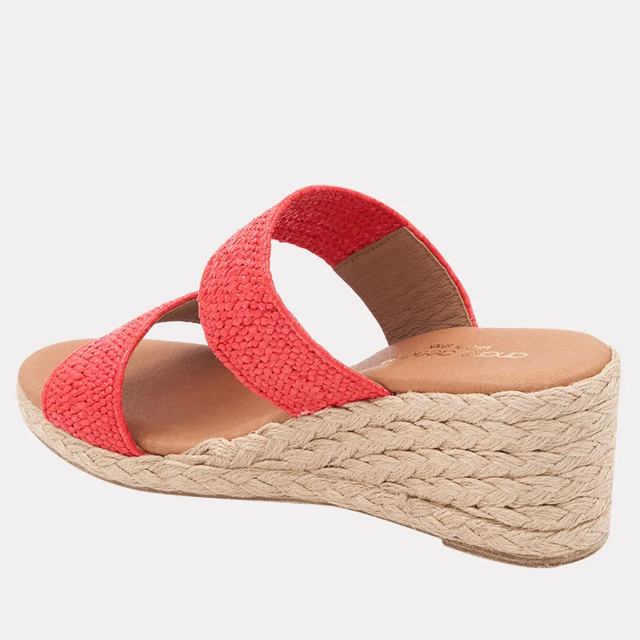 Nori Stretch Raffia Espadrille Wedge