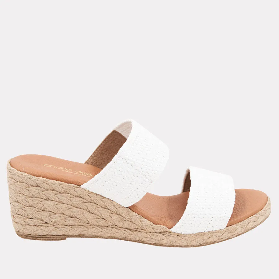 Nori Stretch Raffia Espadrille Wedge