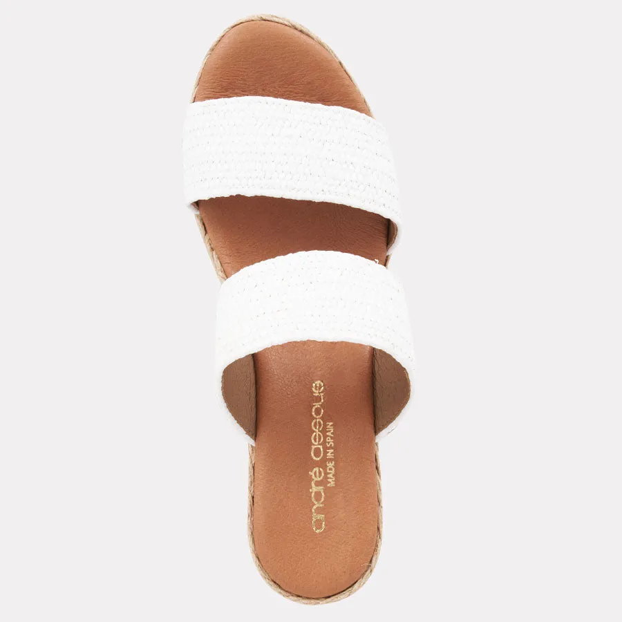 Nori Stretch Raffia Espadrille Wedge