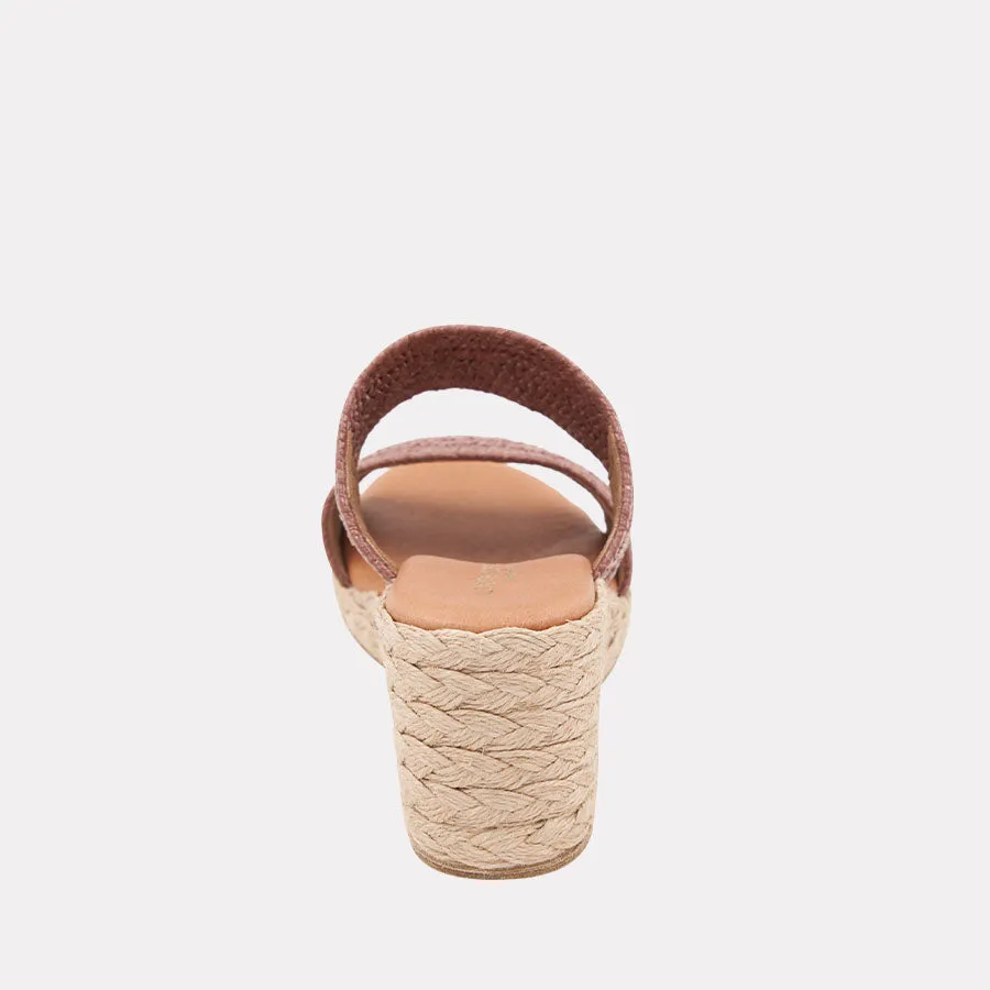 Nori Stretch Raffia Espadrille Wedge