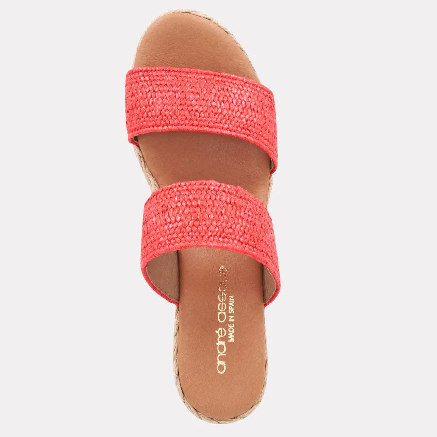 Nori Stretch Raffia Espadrille Wedge