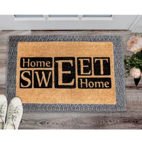 OnlyMat Jute and Coir Doormat Combo - Sweet Home printed Entrance Doormat