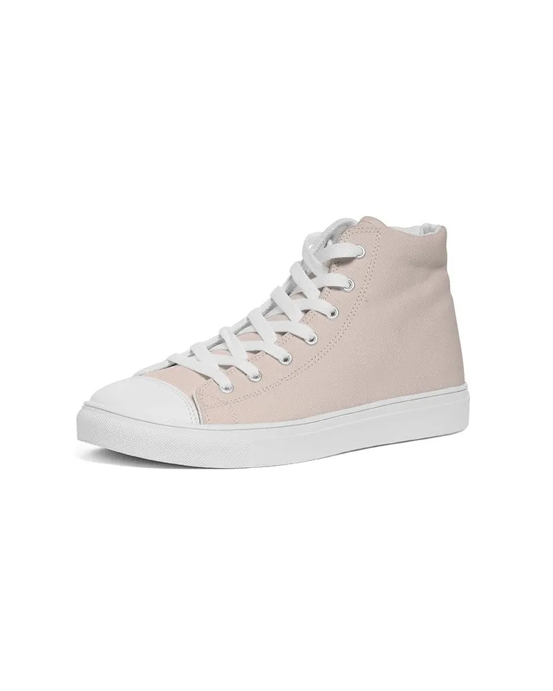 Pale Red Men's High-top Canvas Sneakers | Men's | Bright Pale Red | C0M10Y10K0