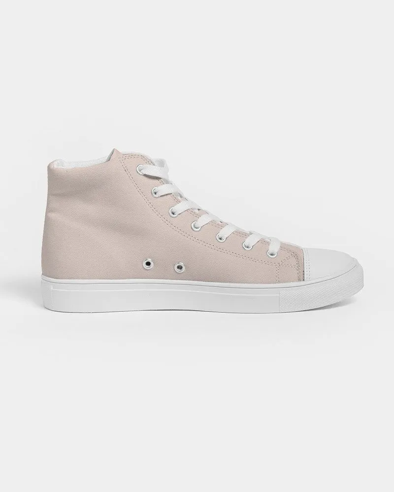 Pale Red Men's High-top Canvas Sneakers | Men's | Bright Pale Red | C0M10Y10K0