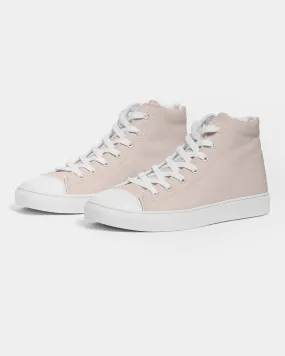 Pale Red Men's High-top Canvas Sneakers | Men's | Bright Pale Red | C0M10Y10K0