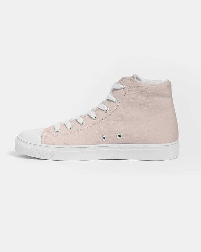 Pale Red Men's High-top Canvas Sneakers | Men's | Bright Pale Red | C0M10Y10K0